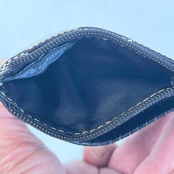 Brighton Black & White Checkered Heart Card Case Wallet - Picture 6 of 7